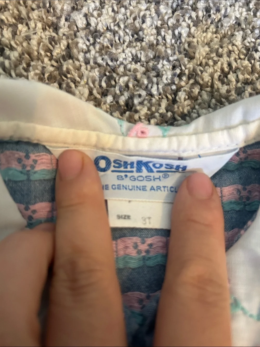 OshKosh B'gosh Blue Floral Two-Piece Set with Scalloped Collar